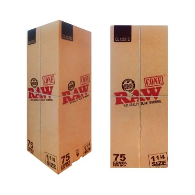 Raw Pre-rolled Cone 1 1/4- 75/Pack