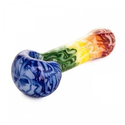 Redeye Glass 4.25” Rainbow Pattern Spoon Pipe